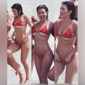 Minimale Animale Cherry Bomb Red Bikini Kourtney Kardashian Lucid Bijou Set